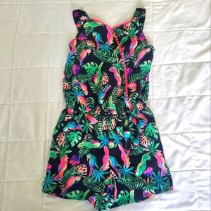 Tropical Print Romper
